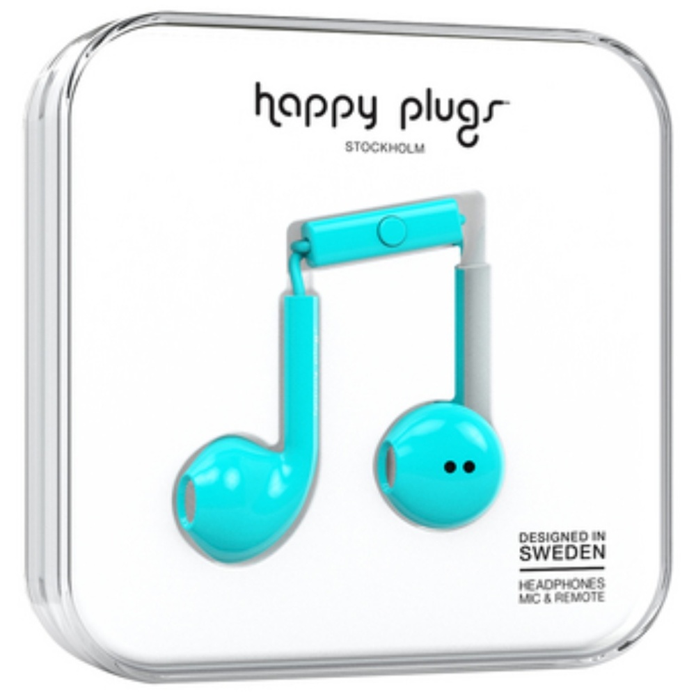 Happy Plugs Earbud Plus Wired Aqua
